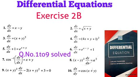 Lalji Prasad Differential Equation Solutions PDF