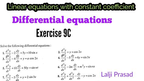 Lalji Prasad Differential Equation Solutions PDF