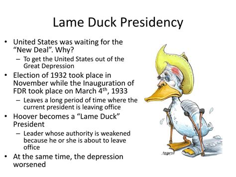 Lame Duck President Definition AP Gov