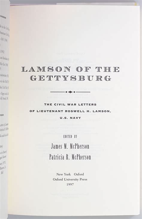 Lamson of the Gettysburg The Civil War Letters of Lieutenant Roswell H Lamson US Navy Doc