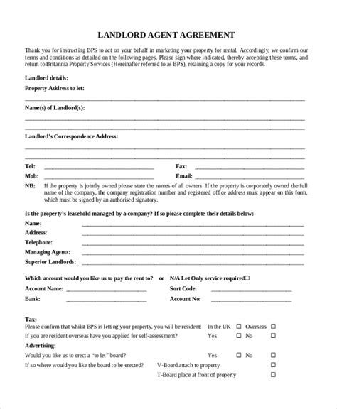 Landlord Contract Template