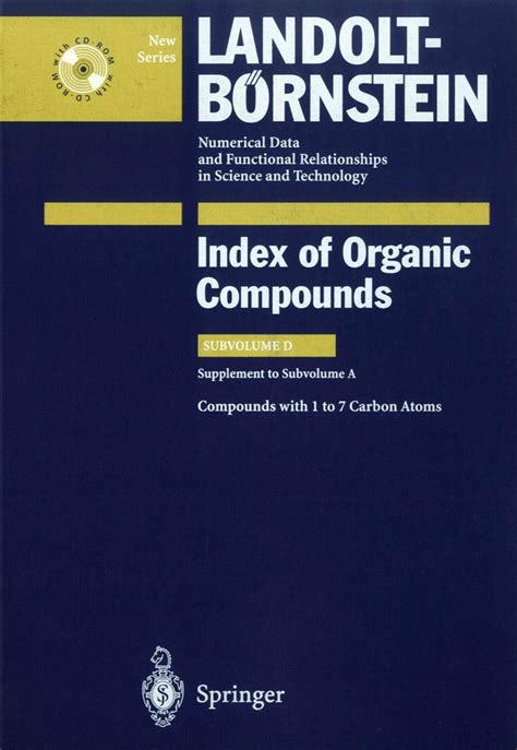 Landolt-Bornstein : Indexes Index of Organic Compounds ; Subvolume B : C8 to C12 Doc