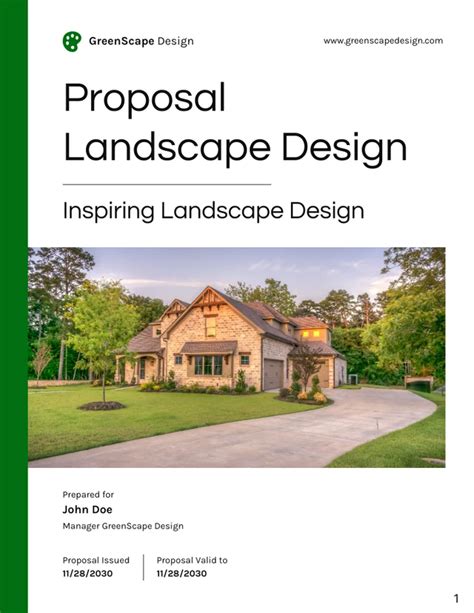 Landscape Proposal Templates