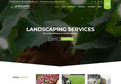 Landscape Website Template
