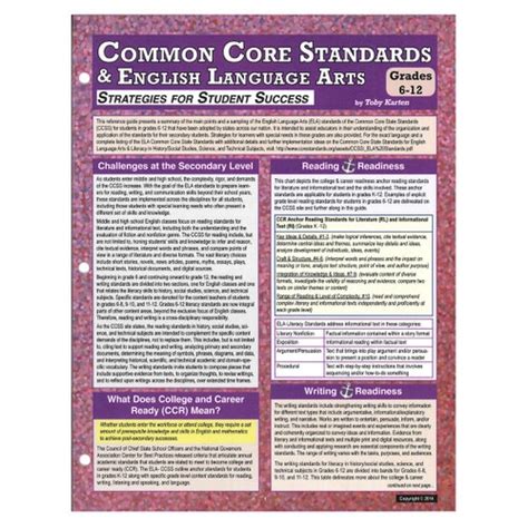 Language Arts Common Core Standards: A Comprehensive Guide for Educators