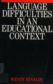 Language Difficulties in an Educational Context PDF