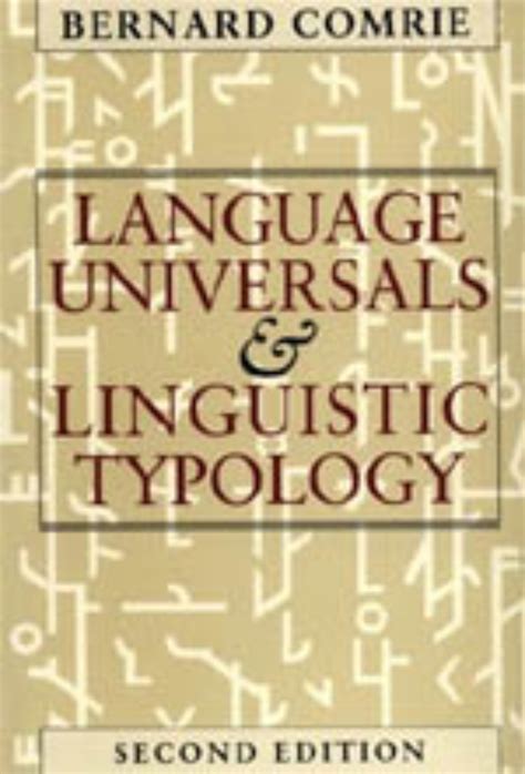 Language Universals and Linguistic Typology Syntax and Morphology Epub