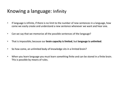 Language to Infinity Reader