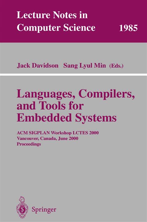 Languages, Compilers, and Tools for Embedded Systems ACM SIGPLAN Workshop LCTES 2000, Vancouver, Can Doc