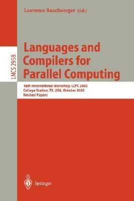 Languages and Compilers for High Performance Computing 17th International Workshop, LCPC 2004, West Epub