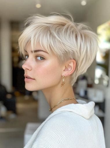 Large Cap Wigs Short Boycuts Lace Front Blonde Straight Pixie Wigs