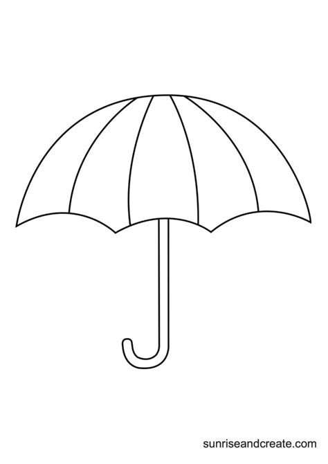 Large Printable Umbrella Template