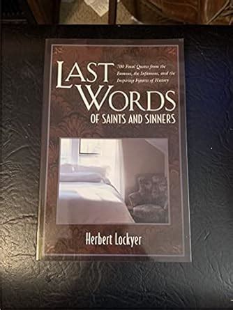 Last Words of Saints and Sinners Ebook PDF