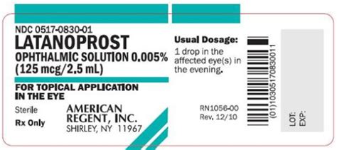 Latanoprost: Refrigeration or Room Temperature Storage?