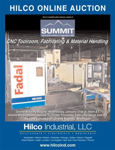 Late Model Specialty Manufacturing Facility Usine     - Hilco Industrial Ebook Doc