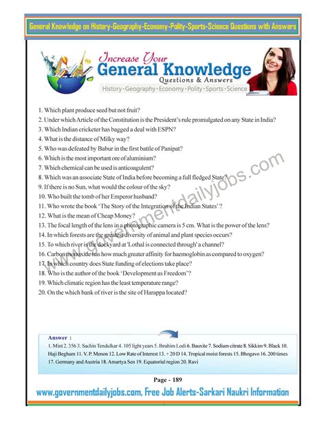 Latest General Knowledge Questions And Answers 2013 PDF