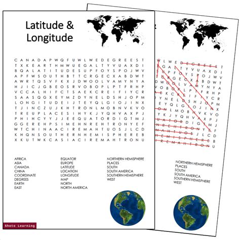 Latitude Longitude Word Search Answers PDF