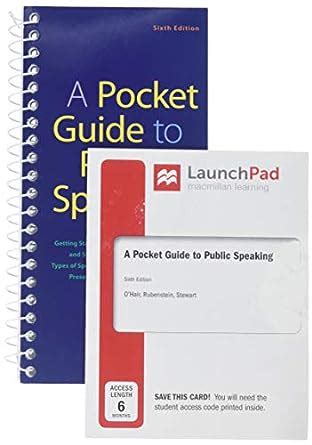 LaunchPad Solo for A Pocket Guide to Public Speaking Six Month Access Kindle Editon