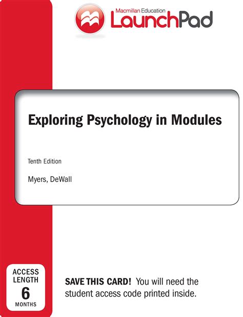 LaunchPad for Myers s Exploring Psychology in Modules Six-Month Access Epub