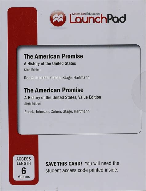 LaunchPad for The American Promise and The American Promise Value Edition Six Month Access Epub