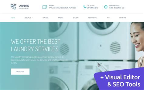 Laundromat Website Template