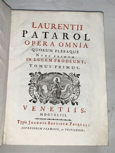 Laurentij Patarol Opera Omnia... Epub