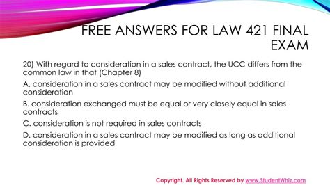 Law 421 Final Exam Answers Free Kindle Editon