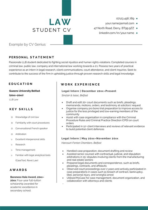 Law Cv Template