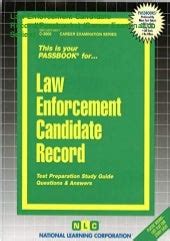 Law Enforcement Candidate RecordPassbooks Career Examination Passbooks Epub
