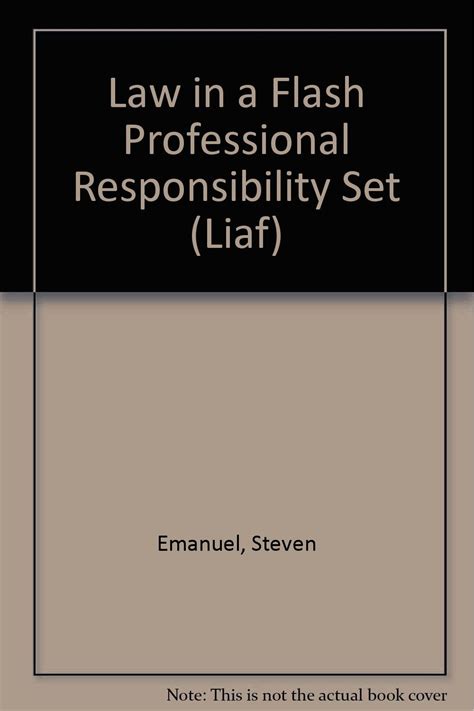 Law In a Flash Professional Responsibility Set Set Flashcards Doc