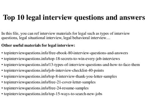 Law Interview Questions Answers Doc