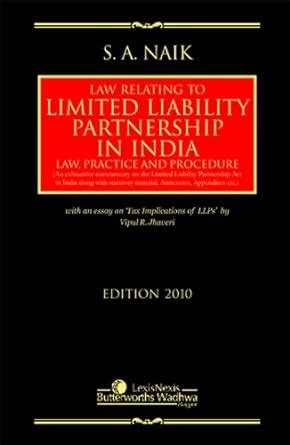 Law Relating to Limited Liability Partnership in India Law Kindle Editon