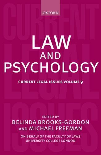 Law and Psychology Current Legal Issues Volume 9 PDF