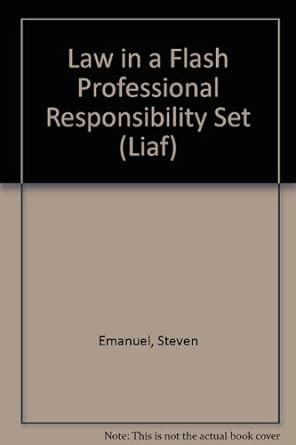 Law in a Flash Professional Responsibility Set Liaf Epub