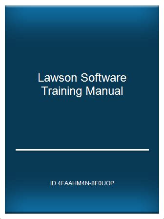 Lawson Software Training Manual Ebook Doc
