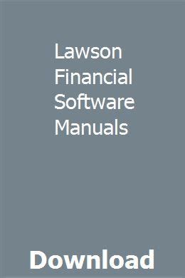 Lawson Software Training Manual Ebook Doc