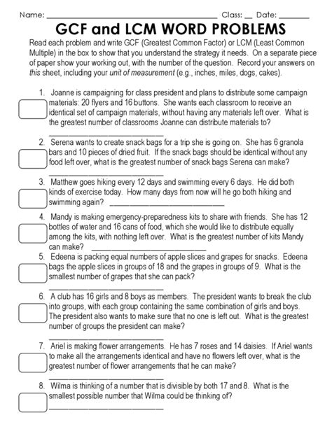 Lcm Problems And Answers Doc