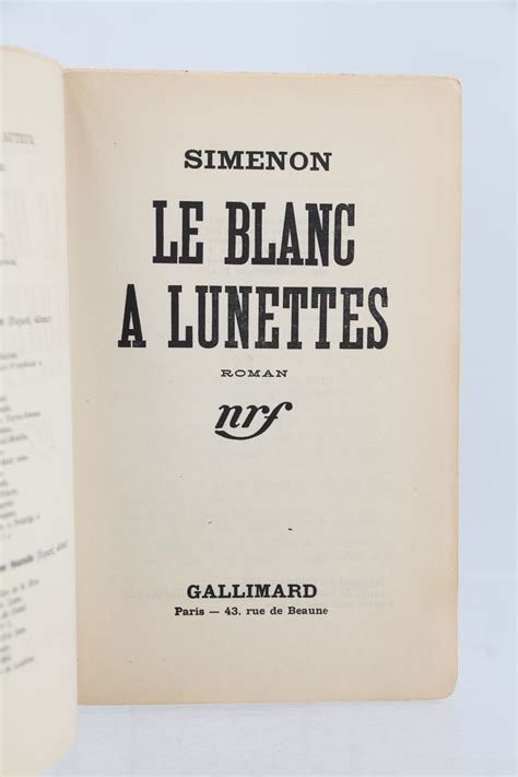 Le Blanc a Lunettes Folio French Edition Epub