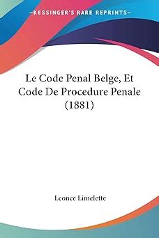 Le Code Penal Belge Reader