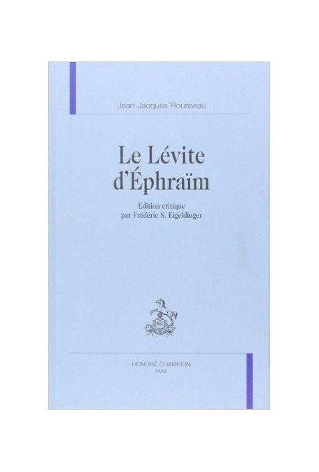 Le LÃ©vite d EphraÃ¯m Nouvelle Ã©dition augmentÃ©e French Edition Kindle Editon