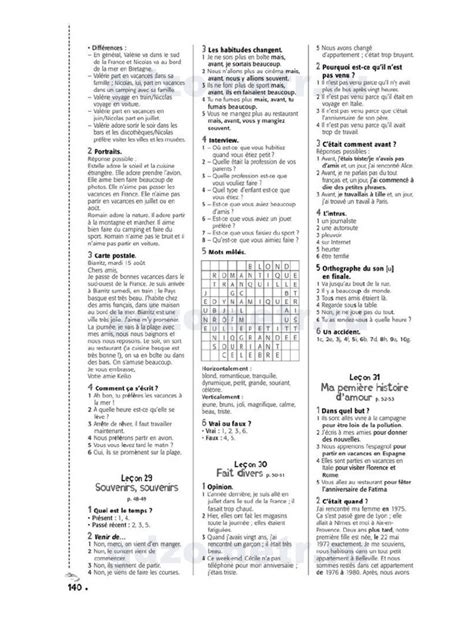 Le Nouveau Taxi 1 Workbook Answer Key Doc