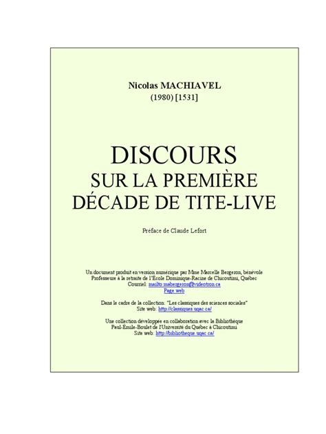 Le Prince Les Discours Sur Tite-Live Primary Source Edition French Edition Kindle Editon