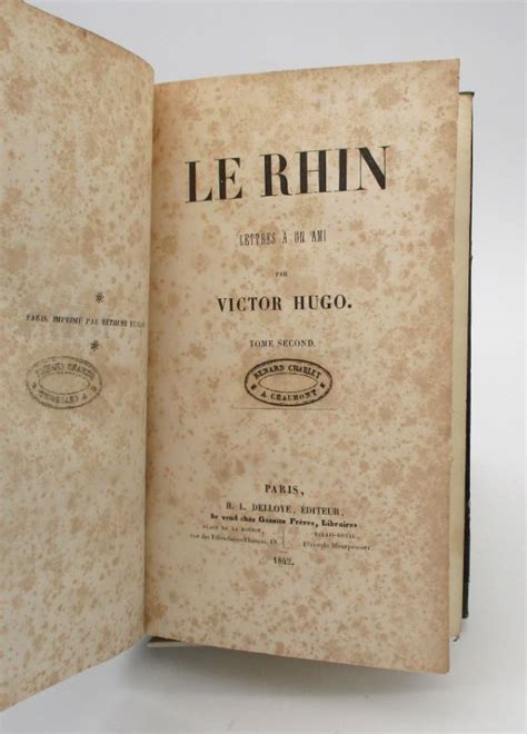 Le Rhin V1 Lettres A Un Ami 1845 French Edition Doc
