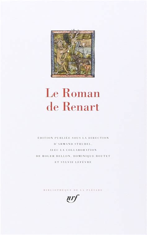 Le Roman de Renart Bibliotheque de la Pleiade French Edition Doc