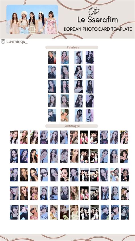 Le Sserafim Photocard Template