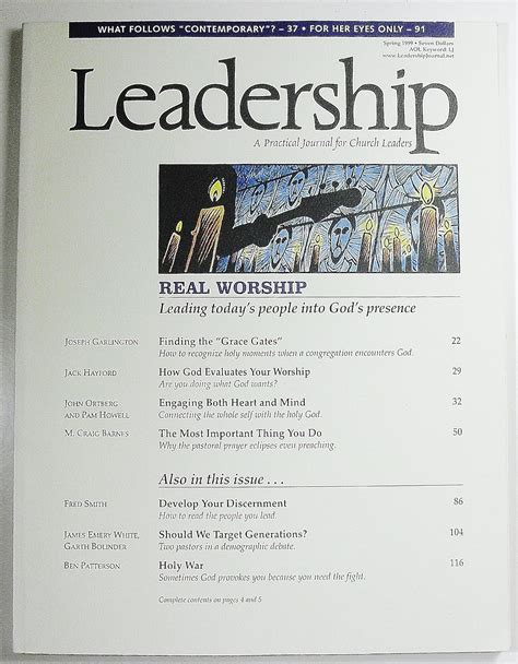 Leadership A Practical Journal for Church Leaders Spring 1999 Volume XX Number 2 PDF