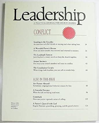 Leadership A Practical Journal for Church Leaders Volume XIV Number 1 Winter 1993 Doc