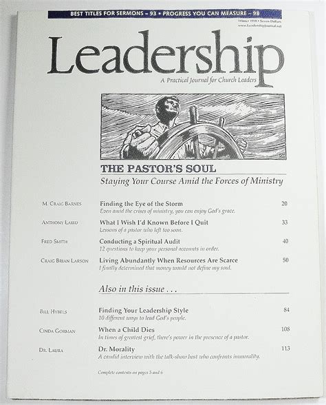 Leadership A Practical Journal for Church Leaders Volume XIX Number 1 Winter 1998 PDF