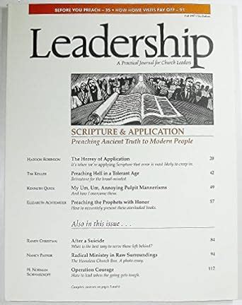 Leadership A Practical Journal for Church Leaders Volume XVIII Number 2 Spring 1997 Doc