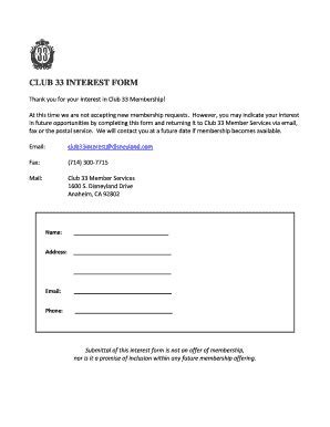 Leadership Positions Interest Form for LCUB